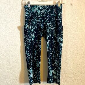 Lululemon Fast & Free Crop II, Nulux 19", Pixel Haze Multi Black  Women’s Size 6